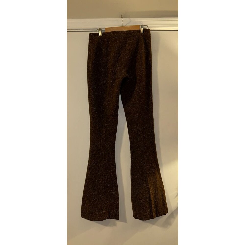 NWT $795 Burberry Prorsum Tweed Flared Pants Bright Amber Size 8 - Picture 3 of 6